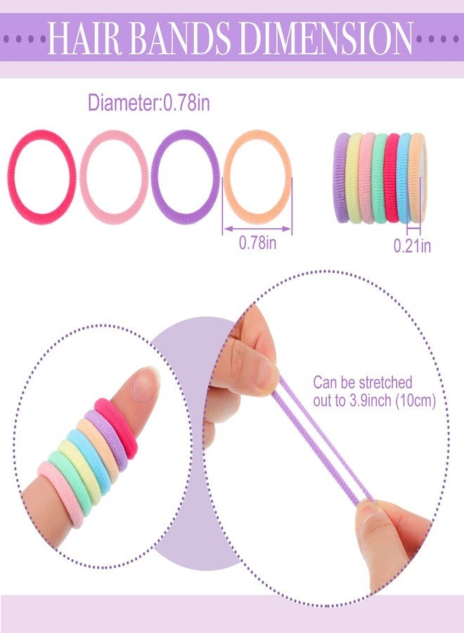 obeoby 150 Pack Soft Seamless Hair Bands and Ponytail Holders - Elastic No Damage Hair Accessories for Girls and Toddlers - Image 2